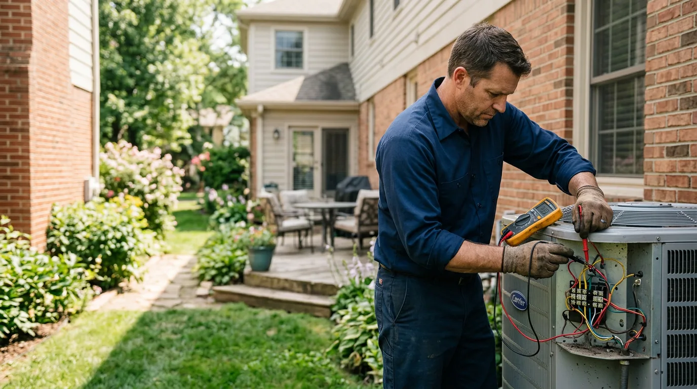 HVAC technician working near Beason, IL